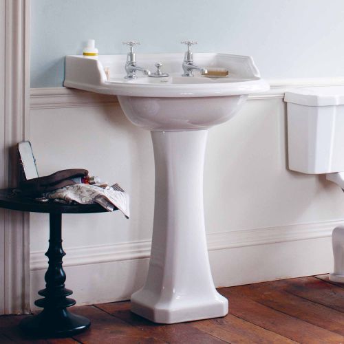 Classic Round 650 Basin with Invisible Overflow & Pedestal by Burlington