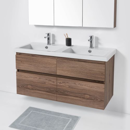 Cangas 1200 Wall-Hung Vanity Double Bowl 4 Drawers by VCBC