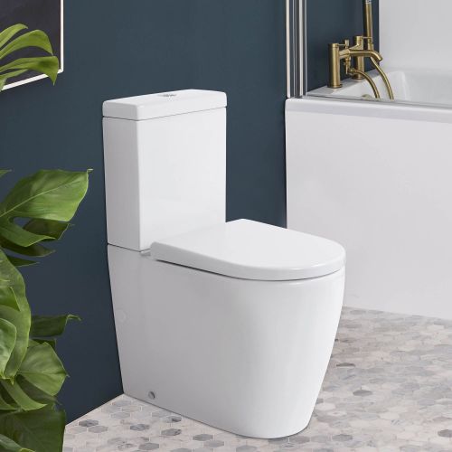 Cascade Easy Height Rimless Back-To-Wall Toilet Suite with Cistern by VCBC