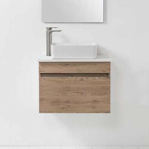 Soft Solid Surface 650 Wall-Hung Vanity 1 Drawer by VCBC