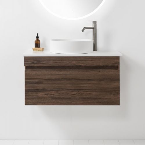 Soft Solid Surface 800 Wall-Hung Vanity 1 Drawer by VCBC