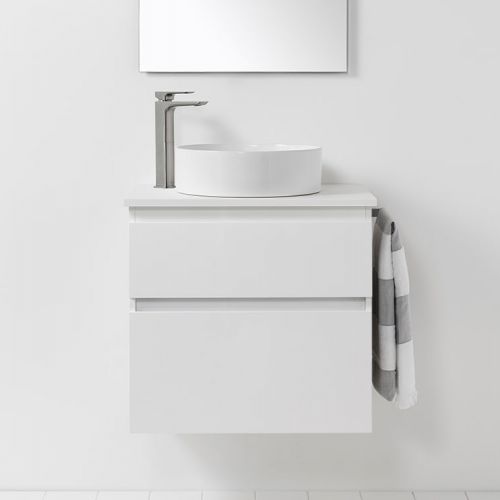 Soft Solid Surface 650 Wall-Hung Vanity 2 Drawers by VCBC