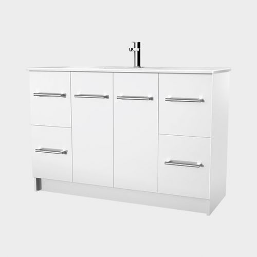 Zara 1200 Floor-Standing Vanity 2 Doors 4 Drawers by VCBC