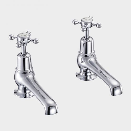 Claremont Basin Tap 12.5cm in Chrome/White by Burlington