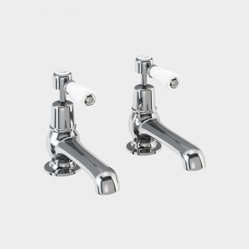 Kensington Basin Tap 12.5cm in Chrome/White by Burlington