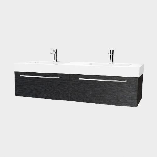 Splash 1500 Wall-Hung Vanity Double Bowl 2 Drawers Side By Side by VCBC