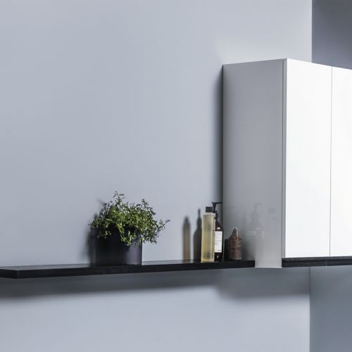 Wall-Hung Floating Shelves by Laundry