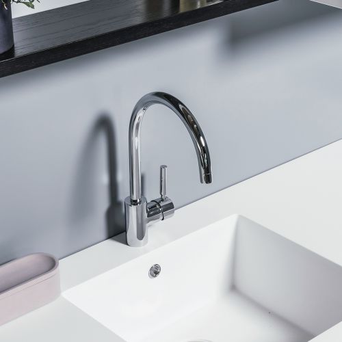 Gooseneck Sink Mixer by Laundry