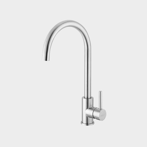 Stainless Steel Gooseneck Sink Mixer by Laundry