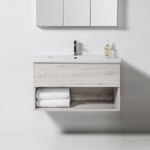 Soft 900 Wall-Hung Vanity 1 Drawer & Open Shelf by VCBC