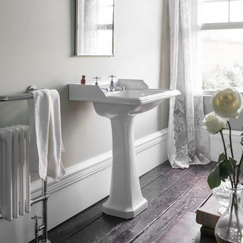 Classic Rectangle 650 Basin & Pedestal by Burlington