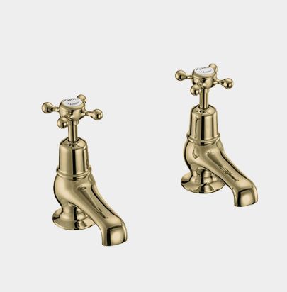 Claremont Basin Tap 7.5cm in Gold/White by Burlington