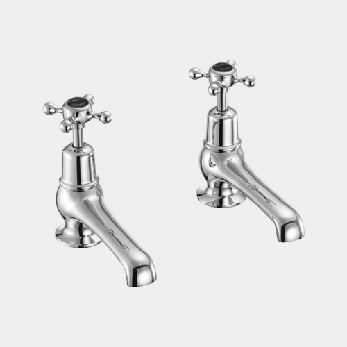 Claremont Basin Tap 12.5cm in Chrome/Black by Burlington