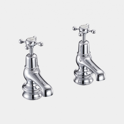 Claremont Regent Basin Tap 7.5cm in Chrome/White by Burlington