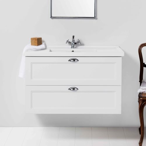 English Classic 1000 Wall-Hung Vanity 2 Drawers by Burlington