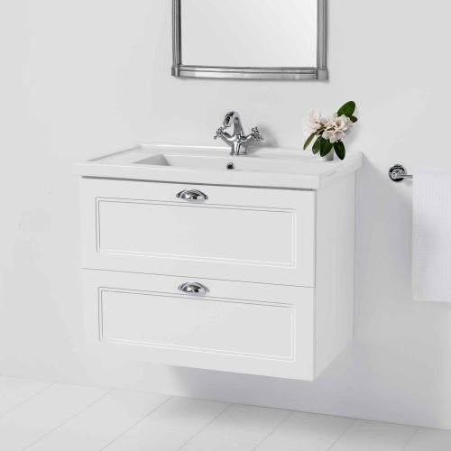 English Classic 800 Wall-Hung Vanity 2 Drawers by Burlington