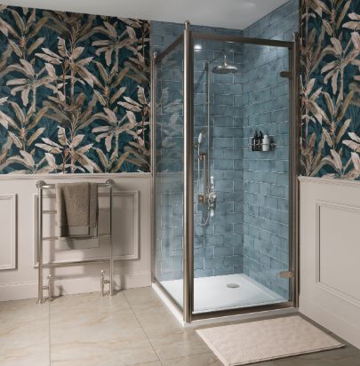 Burlington Classique Pivot Door Corner Shower Enclosure by Burlington