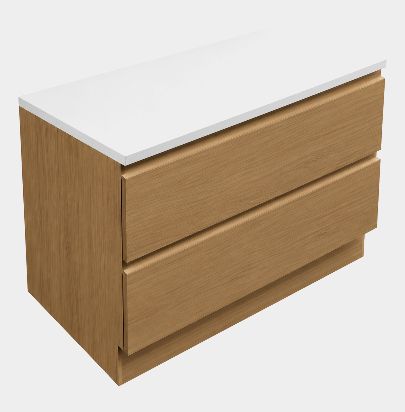 Laundry Cabinet 1200, 2 Drawers (Benchtop Sold Separately) by Laundry
