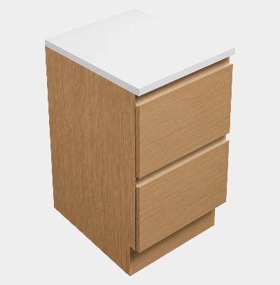 Laundry Cabinet 450, 2 Drawers (Benchtop Sold Separately) by Laundry