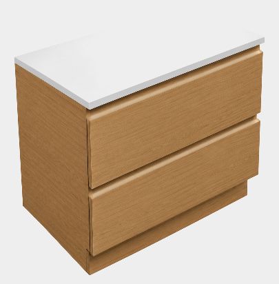 Laundry Cabinet 900, 2 Drawers (Benchtop Sold Separately) by Laundry