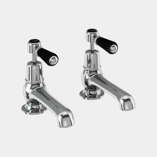 Kensington Basin Tap 12.5cm in Chrome/Black by Burlington