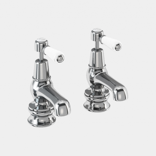 Kensington Regent Basin Tap 7.5cm in Chrome/White by Burlington