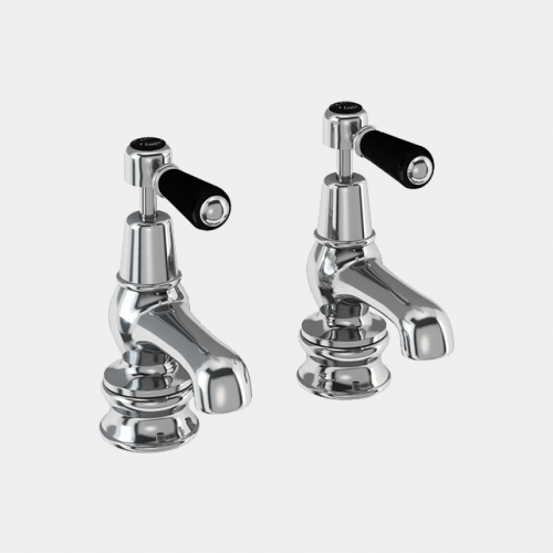 Kensington Regent Basin Tap 7.5cm in Chrome/Black by Burlington