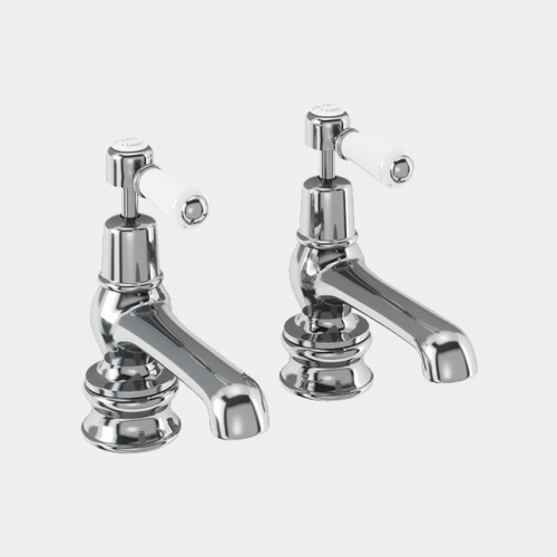 Kensington Regent Basin Tap 12.5cm in Chrome/White by Burlington