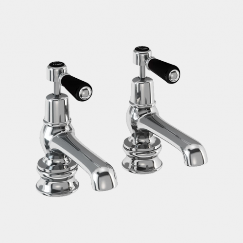 Kensington Regent Basin Tap 12.5cm in Chrome/Black by Burlington