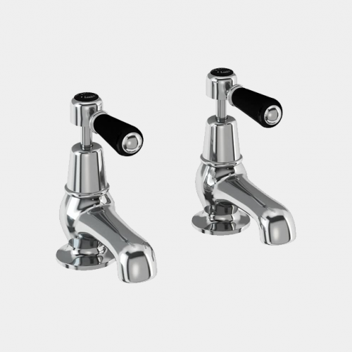 Kensington Basin Tap 7.5cm in Chrome/Black by Burlington