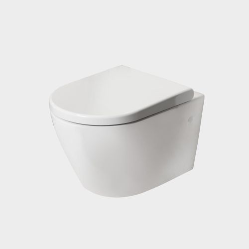 Rest Rimless Wall-Hung Toilet Suite with In-Wall Cistern by VCBC