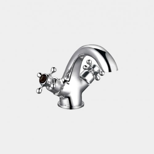 Gooseneck Basin Mixer in Chrome/Black by Burlington