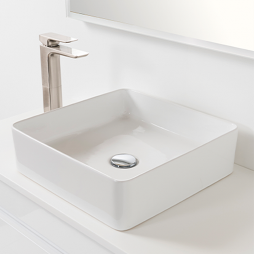 Sleek Square Counter Top Basin by Michel César