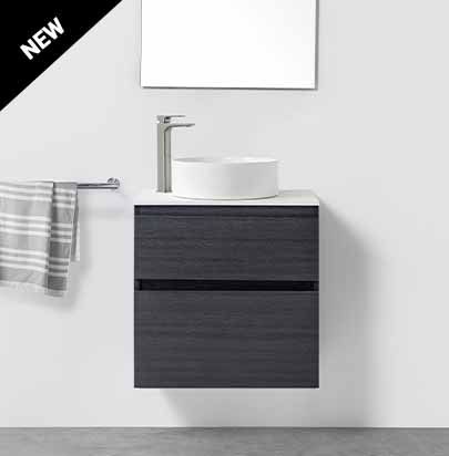 Soft Solid Slim 600 Wall-Hung Vanity 2 Drawers by VCBC