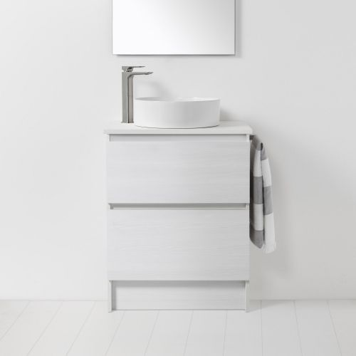 Soft Solid Surface 650 Floor Standing Vanity 2 Drawers by VCBC