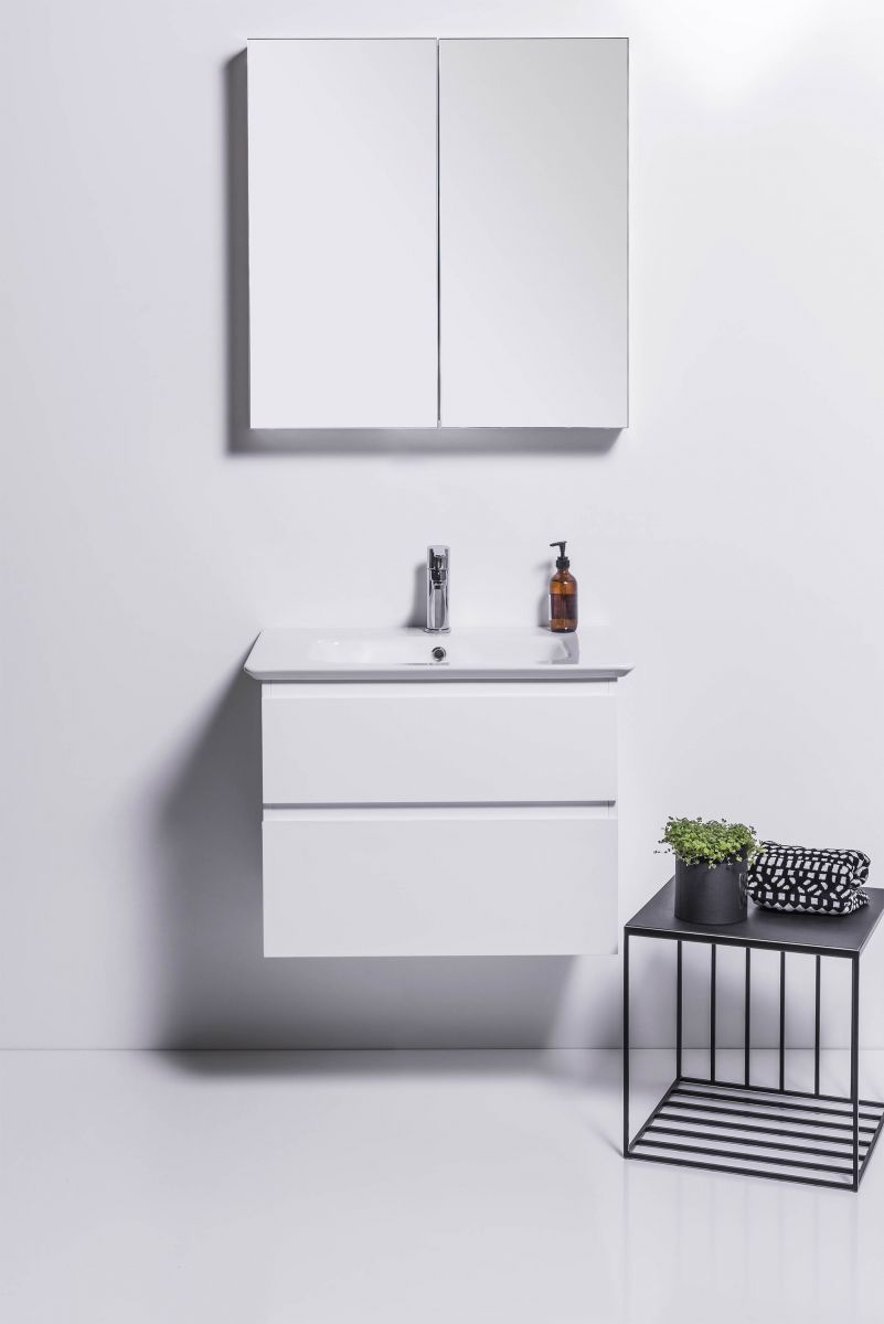 Mirror Cabinet 750 – 2 Doors, 2 Glass Shelves