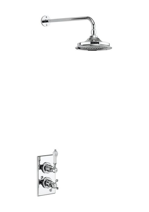 Trent 1: Thermostatic Single Outlet Concealed Shower Valve with Fixed Shower Arm