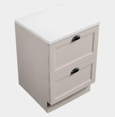 Laundry Cabinet 600, 2 Drawers (Benchtop Sold Separately) by Laundry