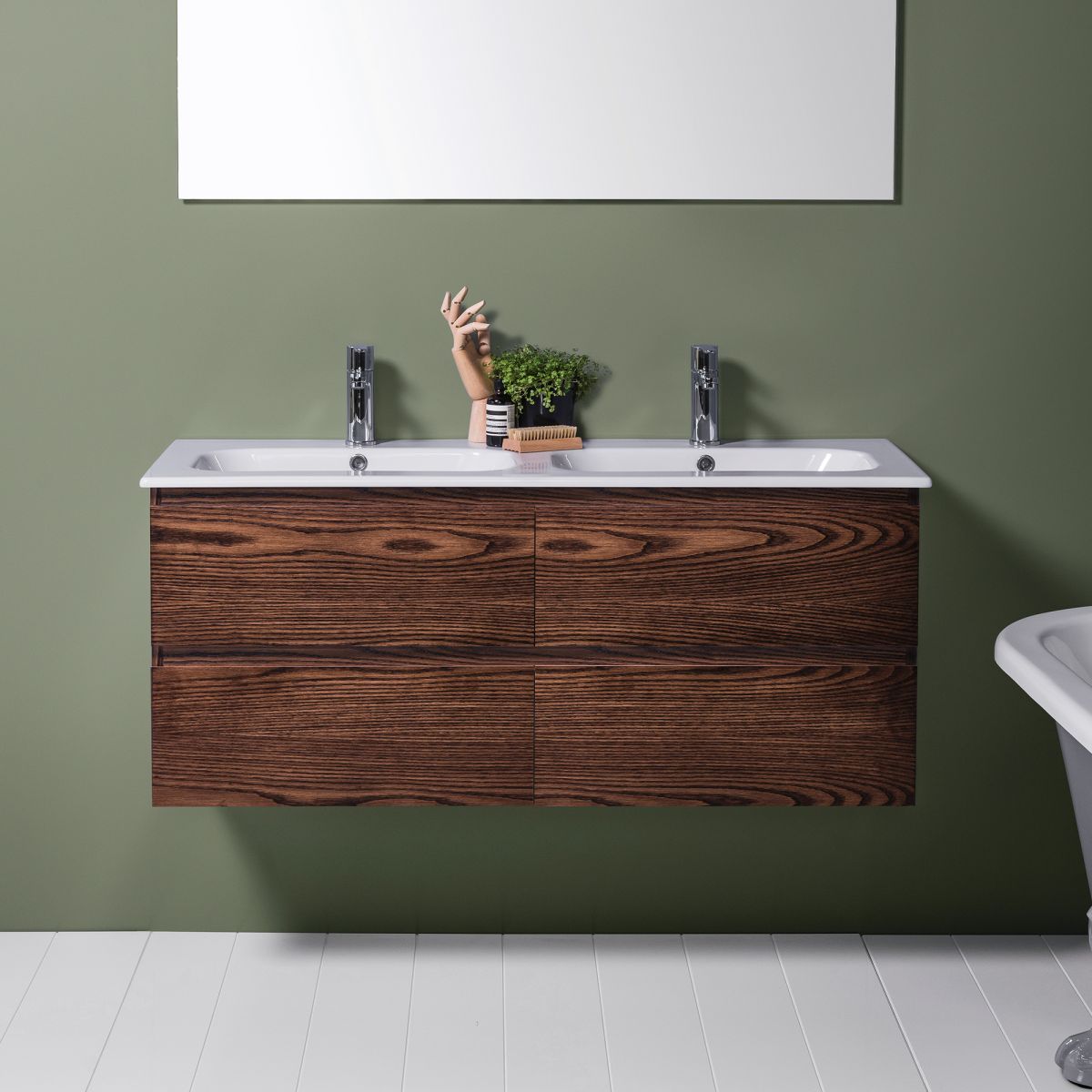 Qubo 1200 Wall-Hung Vanity, 4 Drawers