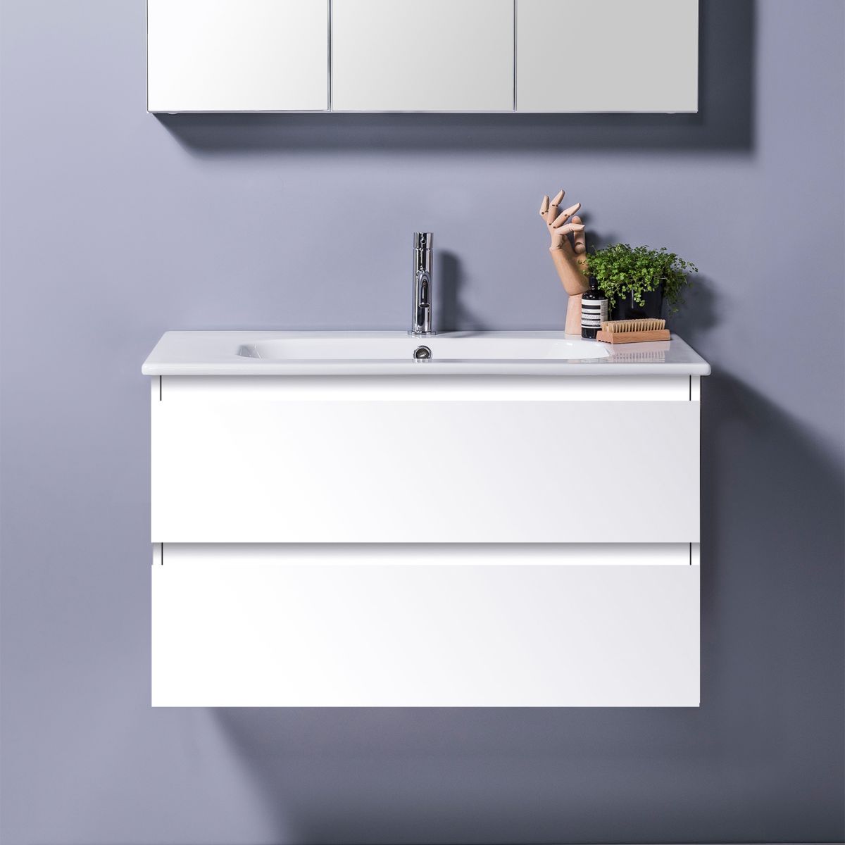 Qubo 710 Wall-Hung Vanity, 2 Drawer