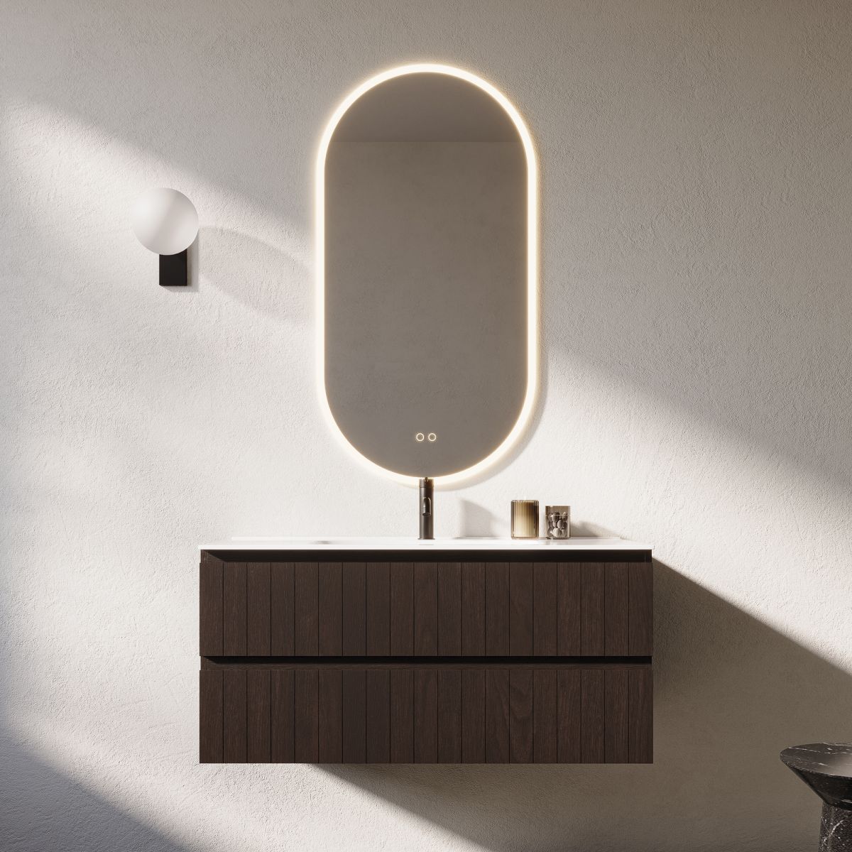Qubo 1200 Wall-Hung Vanity, 2 Drawers