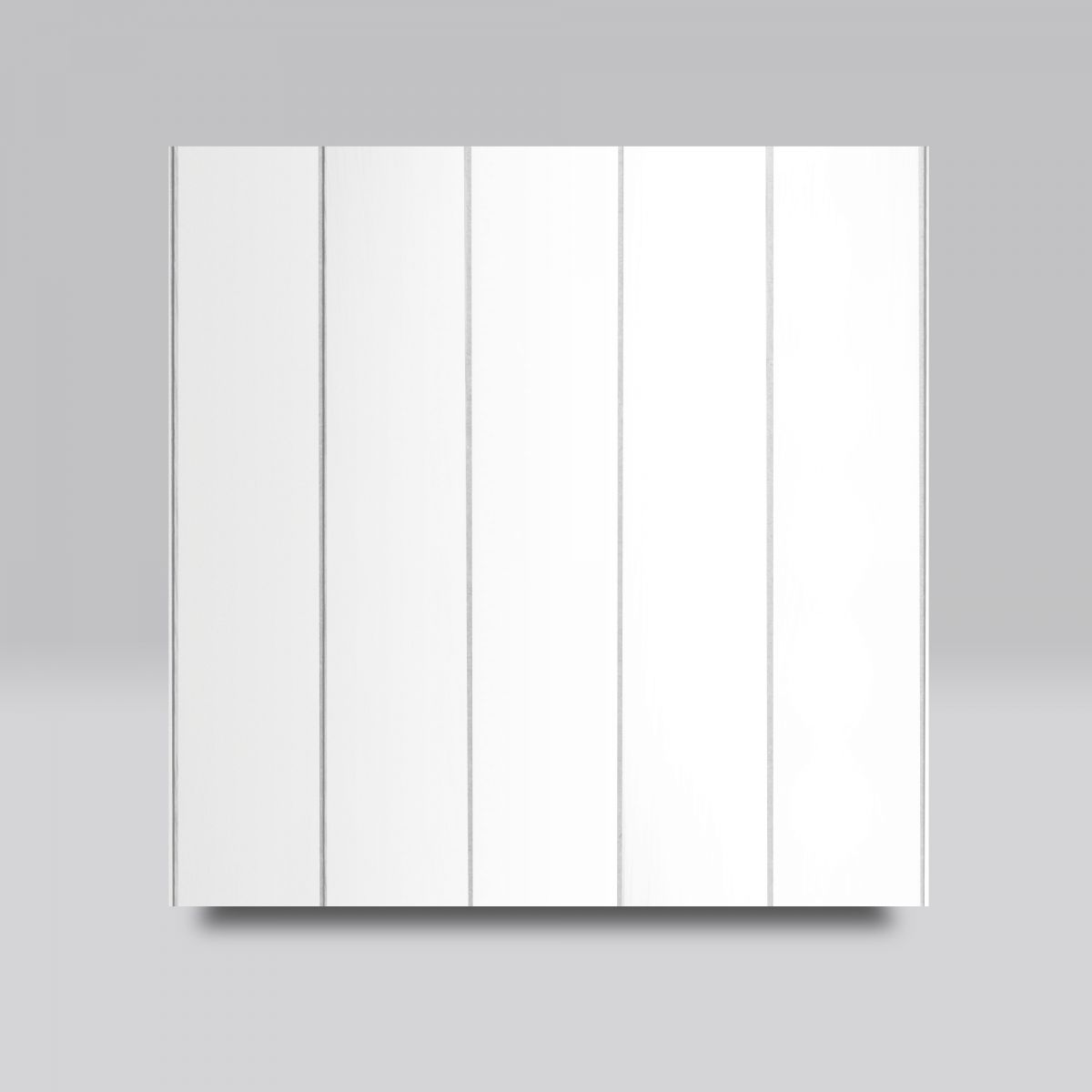 White paint with Vertical Grooves finish