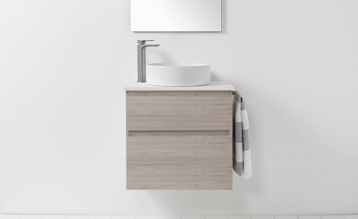 Soft Solid Surface 650 Wall-Hung Vanity 2 Drawers