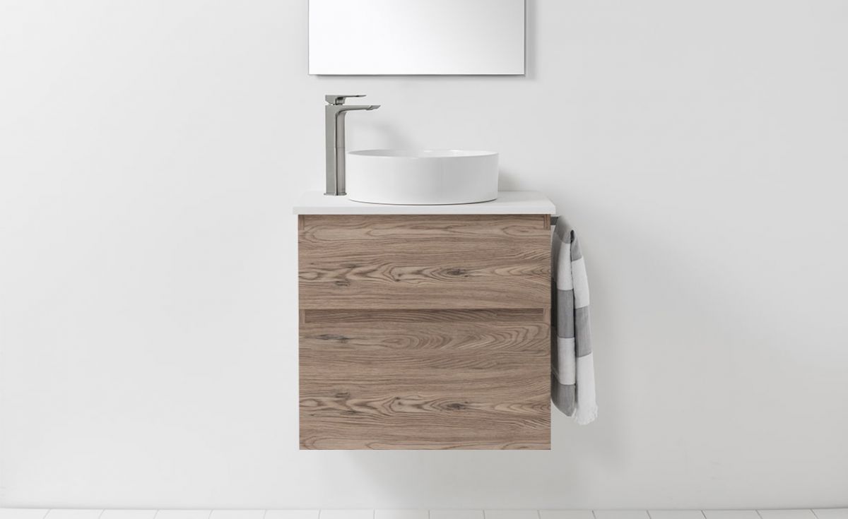 Soft Solid Surface 650 Wall-Hung Vanity 2 Drawers