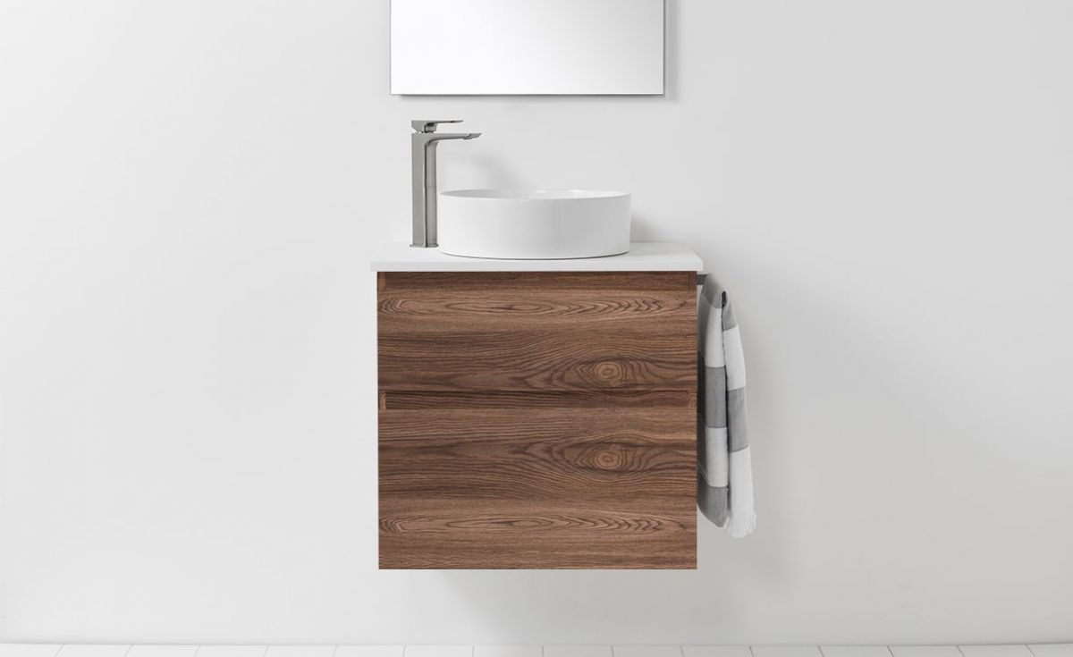 Soft Solid Surface 650 Wall-Hung Vanity 2 Drawers