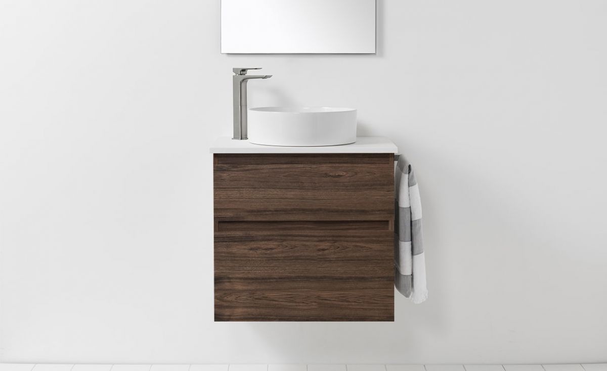 Soft Solid Surface 650 Wall-Hung Vanity 2 Drawers