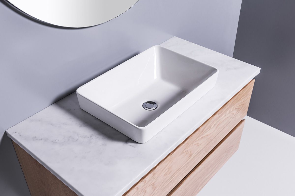 Sleek Rectangle SemiRecessed Basin • Bath Co