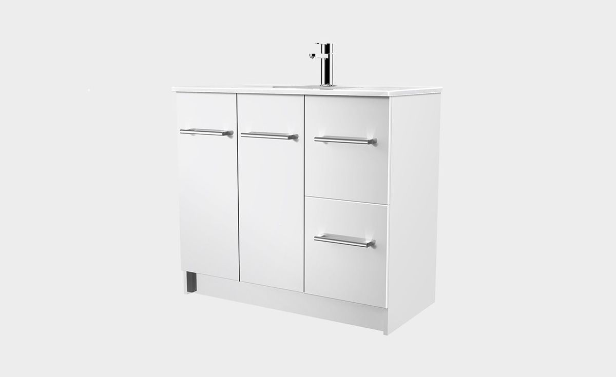 Zara 900 Floor-Standing Vanity 2 Doors 2 Drawers