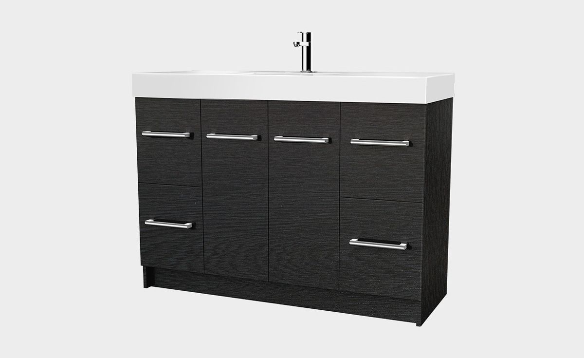 Splash 1200 Floor-Standing Vanity 2 Doors 4 Drawers