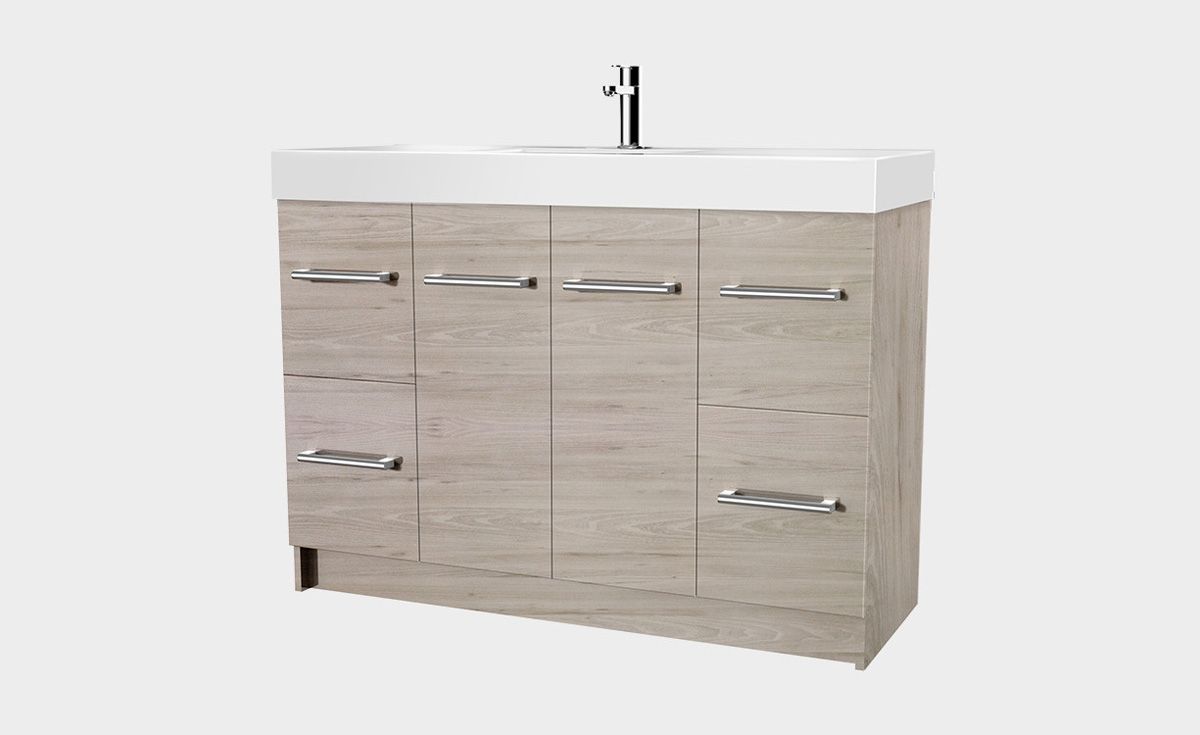 Splash 1200 Floor-Standing Vanity 2 Doors 4 Drawers